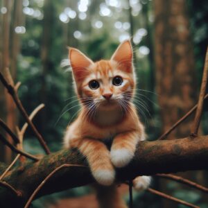 Utflykt i skogen med din katt för hälsans skull